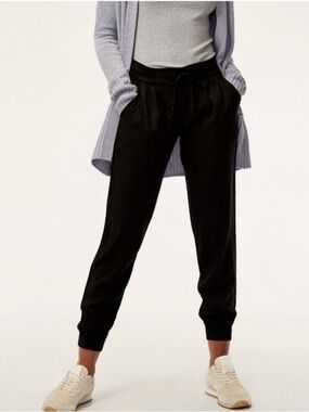 Aritzia Sunday Best Los Feliz Rayon Joggers Black S Cozy Streetwear Everyday